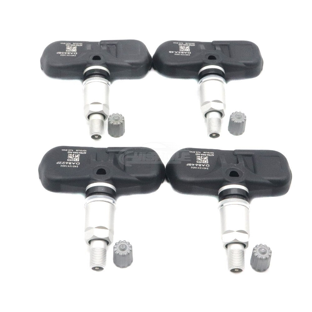 Set of (4) 42753-SWA-A53 TPMS Wheel Tire Pressure Sensor for Honda CR-V Accord