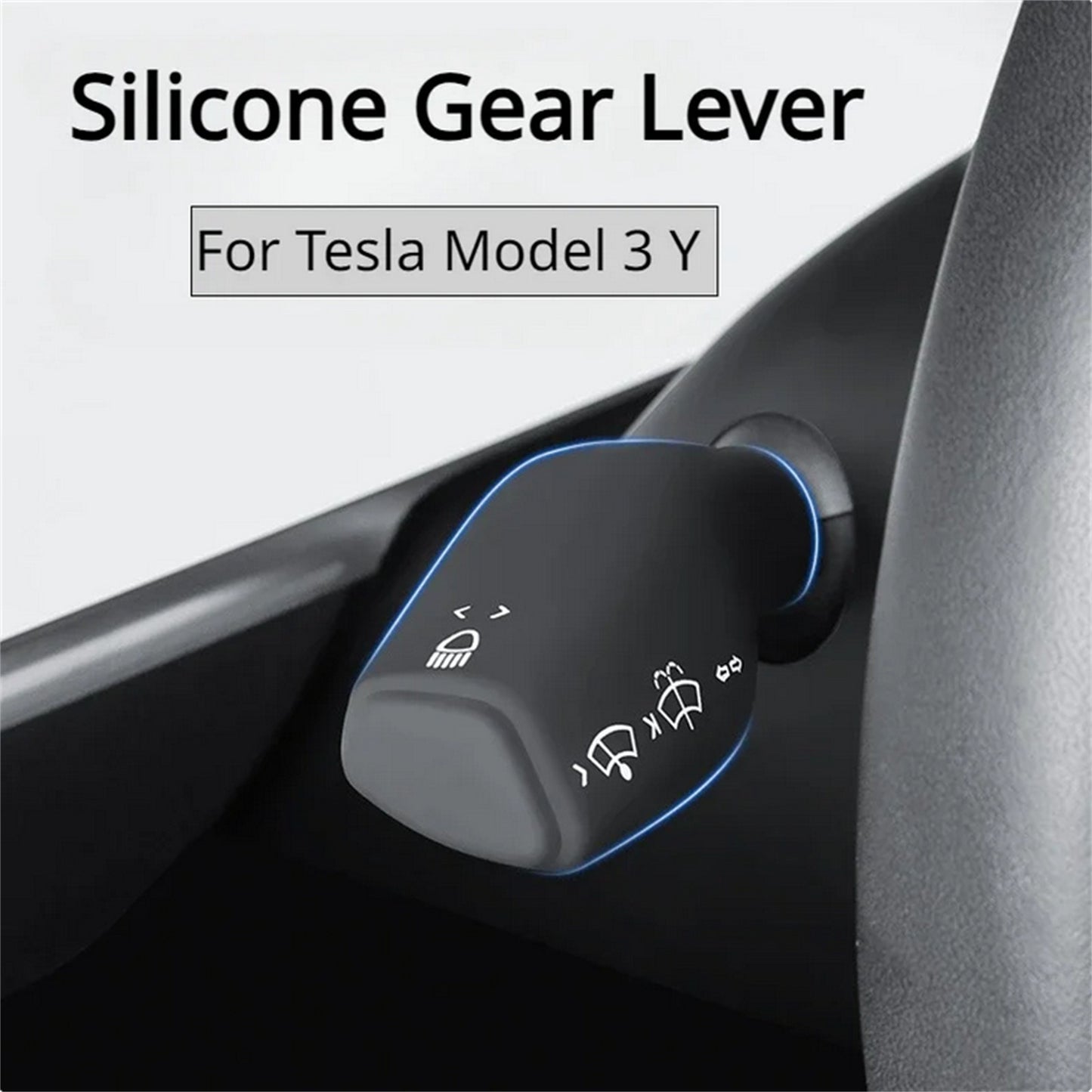 for Tesla Model 3/Y Silicone Shift Knob Shift Paddle Shift Rod Protection Cover
