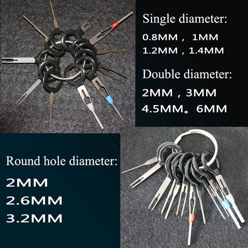 11Pcs Wire Terminal Removal Tool Car Electrical Wiring Crimp Connector Pin Kit