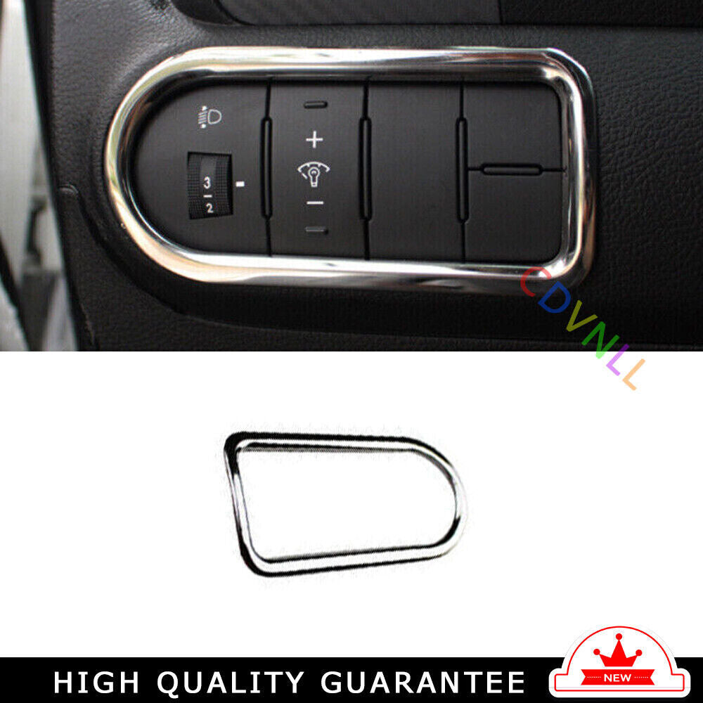 Inner Headlight Button Frame Cover Trim for Kia K3 Forte 2014-2018 Chrome Steel