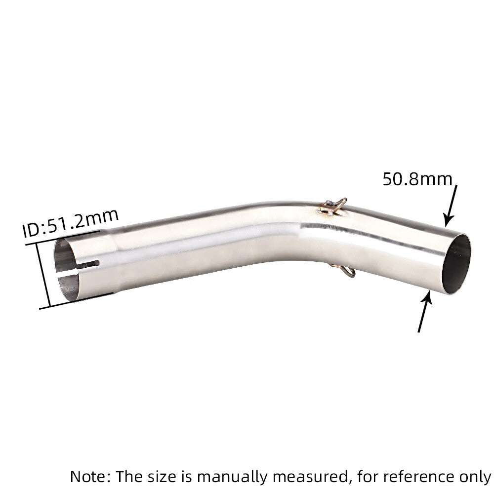 for Kawasaki 1000 (2019-2024) Stainless Steel Mid Pipe 51mm Slip-On Exhaust