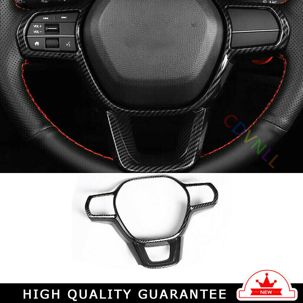 Steering Wheel Frame Cover Trim 1PCS for Honda for Civic 2022-2023 11th Carbon Fiber