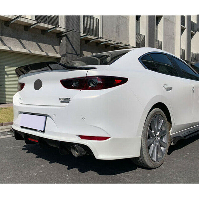R style Carbon fiber Rear Tail Trunk Spoiler Wing Lip for Mazda 3 Sedan 2019-24