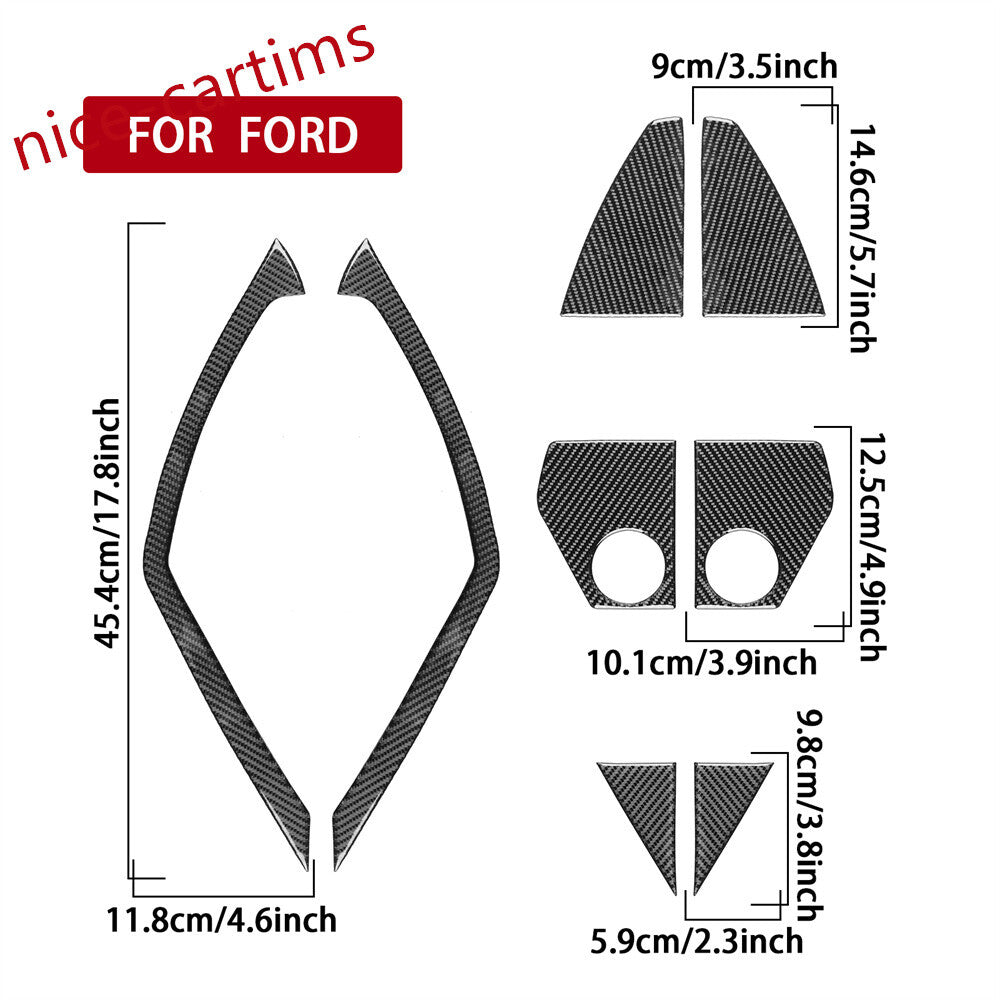 8¡ÁCarbon Fiber Front Door Buffer Cushion Mat Panel Cover for Ford F150 2009-2014