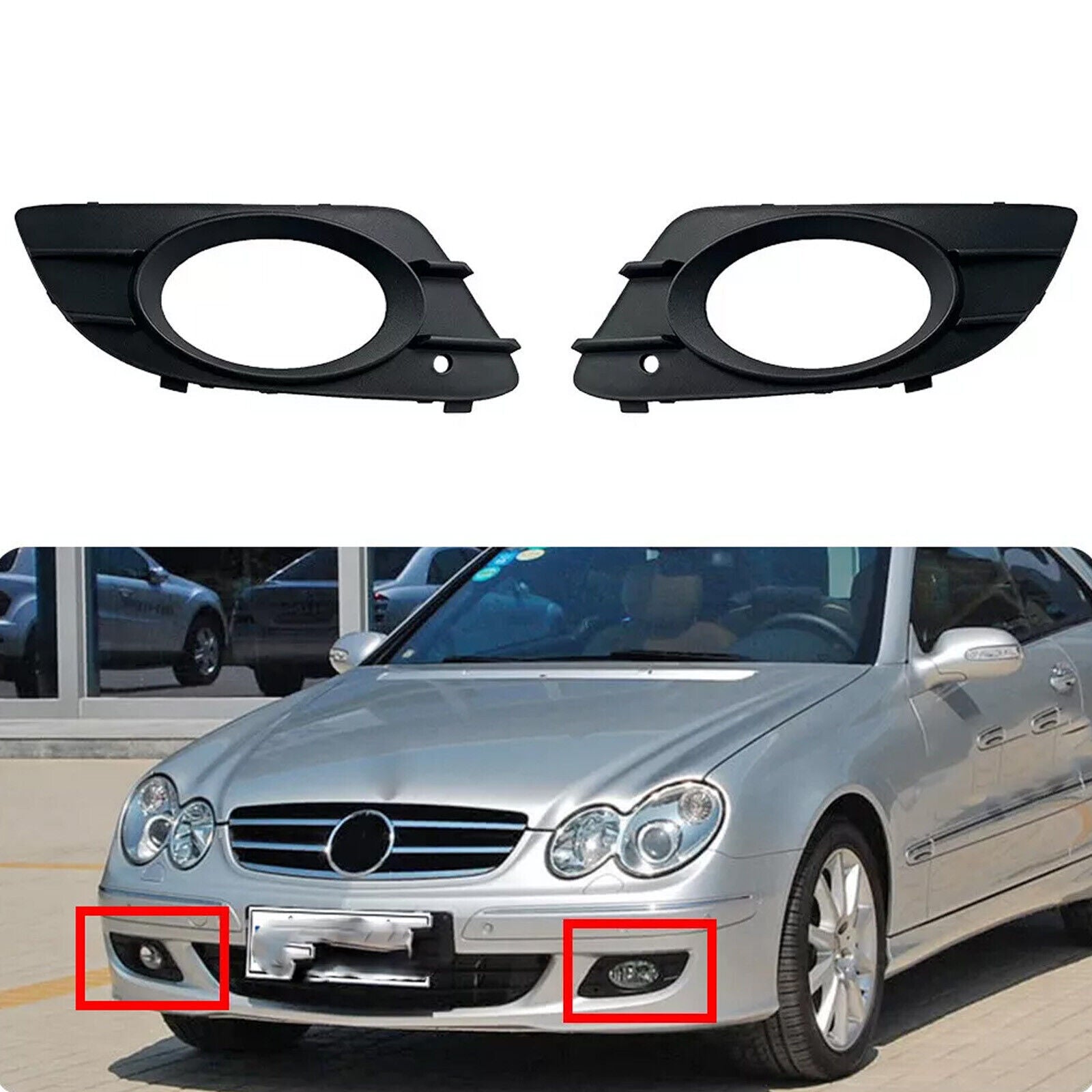 Front Bumper Fog Light Cover for Mercedes-Benz For CLK W209 2005-2009Nw