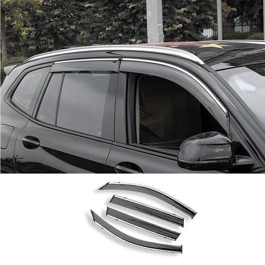 for BMW X3 G01 2018-2021 ABS Black Window Sun Visor Vent Deflector Guard Kit 4x