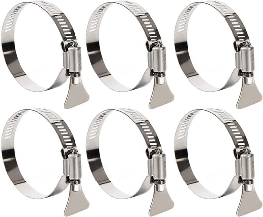 Easy-to-turn thumb screw worm gear clamp, worm-driven hose clamp for dryer vents
