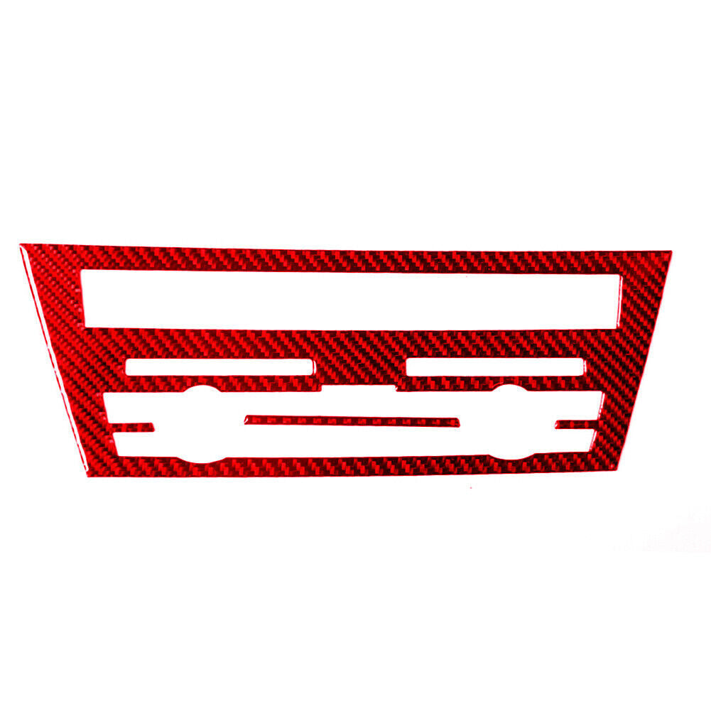Red Carbon Fiber CD Control Panel Cover Trim for BMW 6 Series F12 F13 2011-2018
