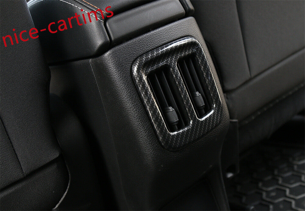 Carbon Fiber ABS Rear Air Conditioner Vent Outlet Cover for Jeep Compass 2017-20