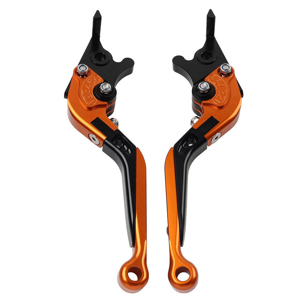 CNC Folding Extendable Brake Clutch Levers for Suzuki DL1000/V-STROM Orange