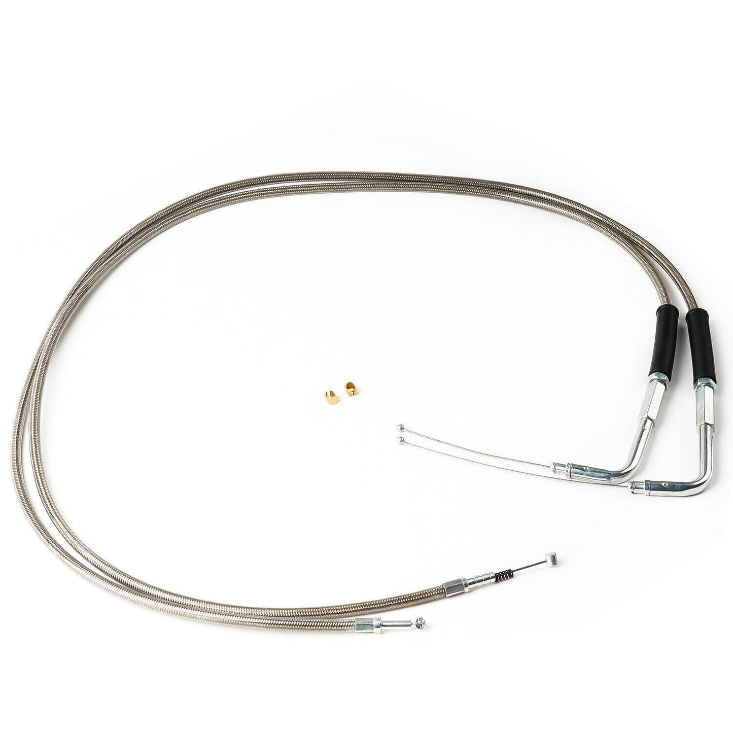Stainless Steel Throttle  Idle Cable Set fits for Harley Davidson 42 KY