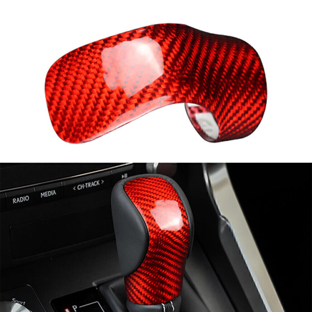for Lexus IS for ES GS NX RX RC 2013-2020 19 Carbon Fiber Gear Shift Knob Cover Trim