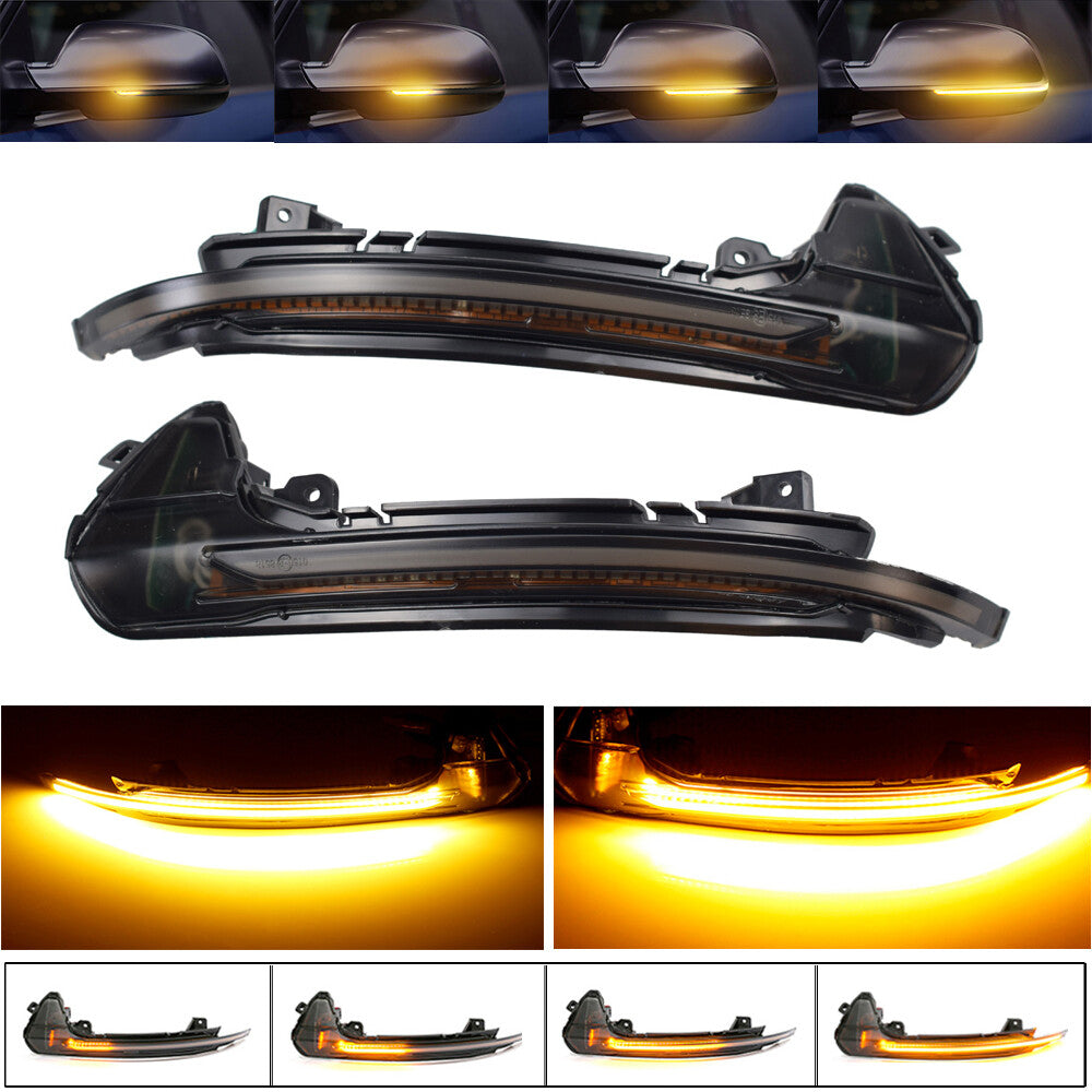 LED Dynamic Flashing Lights, Side Mirror Turn Signals for Audi A6 4G C7 S6 2013 - 2017
