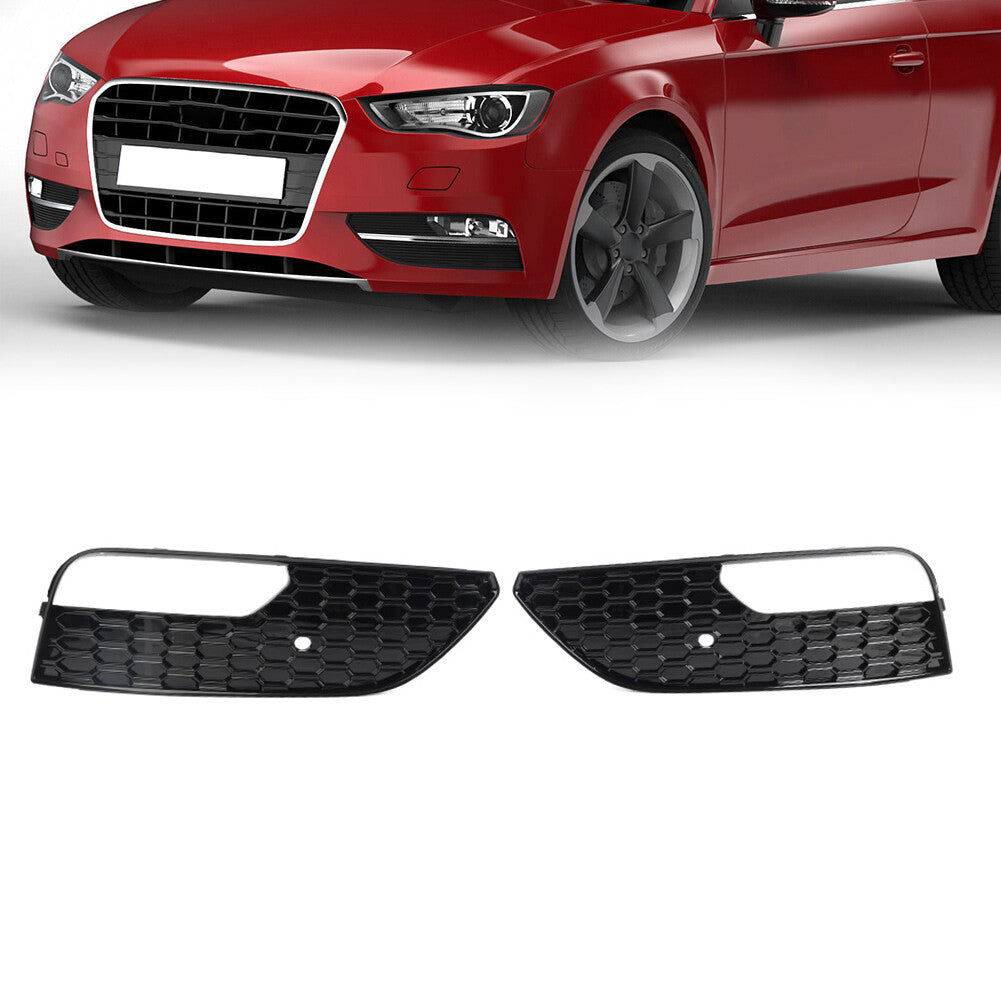 Mesh Front Bumper Fog Light Lamp Frame Grill Lower Grille for Audi A3 2012-2016