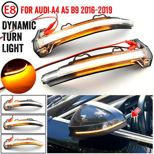 Dynamic LED Mirror Turn Signal Light Indicator for Audi A4 B9 A5/S5/RS5 Sportbac