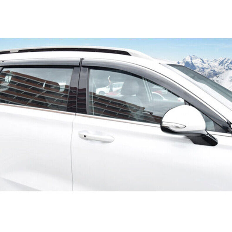 for Hyundai Santa Fe 2019-23 Window Visor Vent Sun Shade Rain Guard Visor Trim4