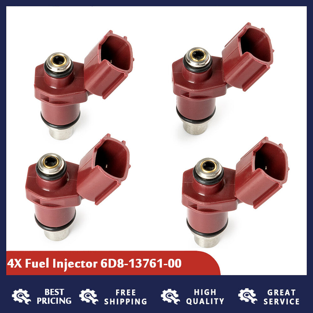 4-pack fuel injectors 6D8-13761-00-00 for Yamaha outboard motors, 4-stroke, 80BEL, 75-90HP.