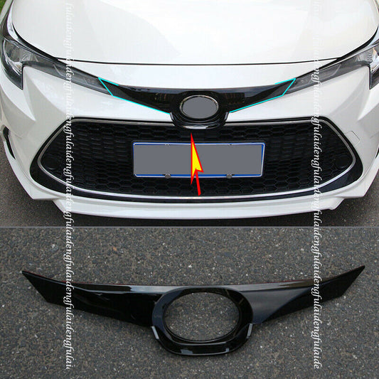 for Toyota for Corolla 2019-2023 Glossy Black Front Grille Grill Cover Trim Decor