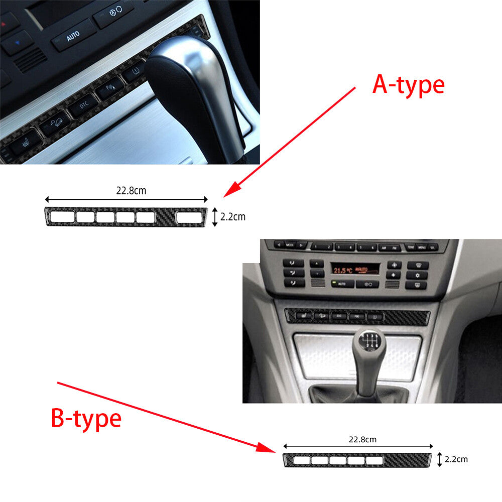 Red Carbon Fiber Multi-function Button Cover Kit for BMW X3 E83 2004-2010 Type-A