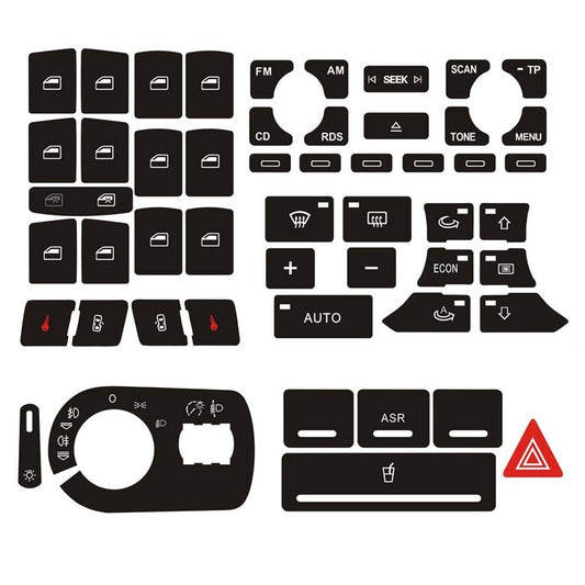 High-grade vinyl button repair for A3 8P 2004 2008 Radio Clima Practical