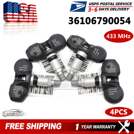 36106790054 New Set 4pcs TIRE PRESSURE SENSOR TPMS Fits for BMW for Mini 433MHz US
