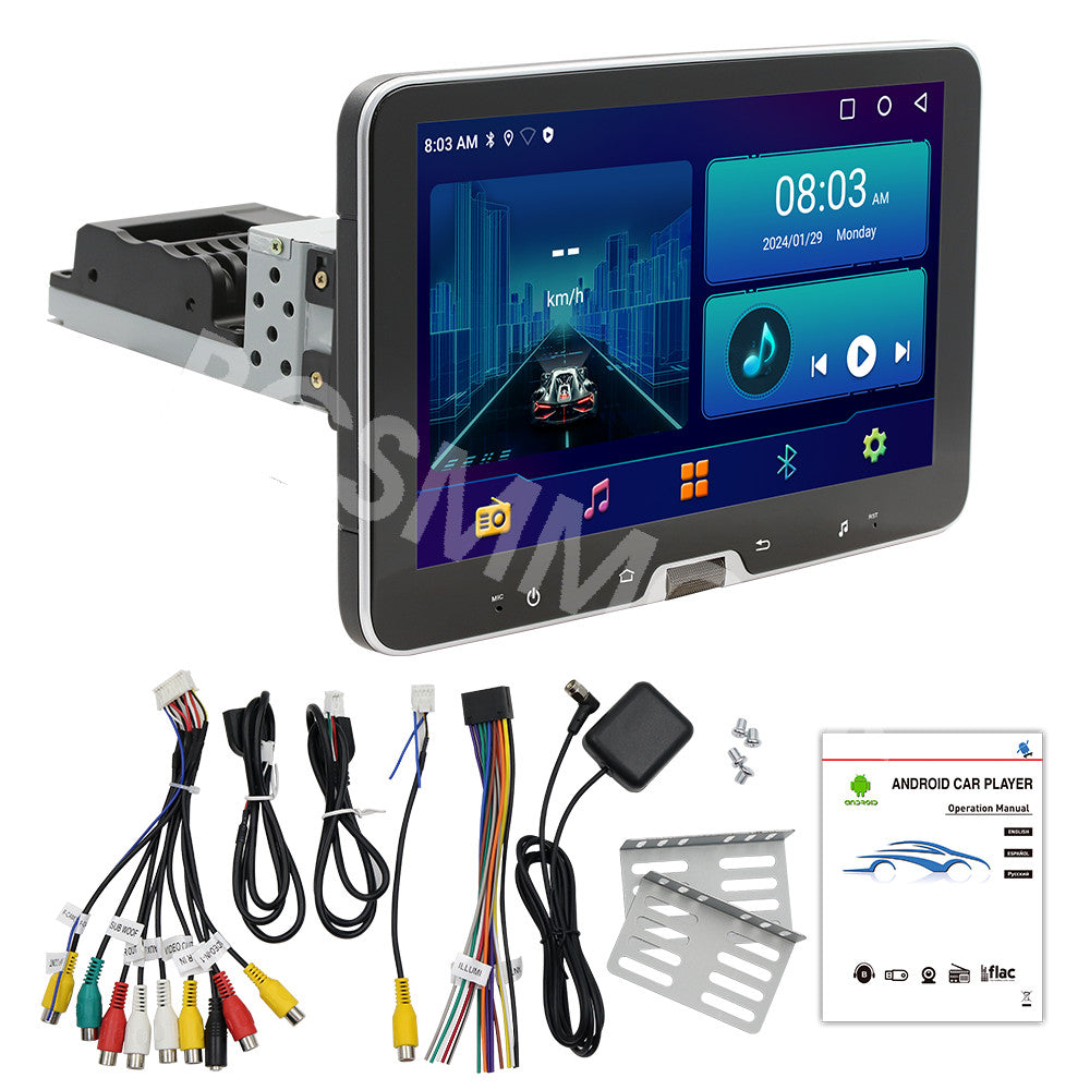 Car Radio Bluetooth GPS Navigation Rotating Screen Head Unit 10.1inch 2+32G