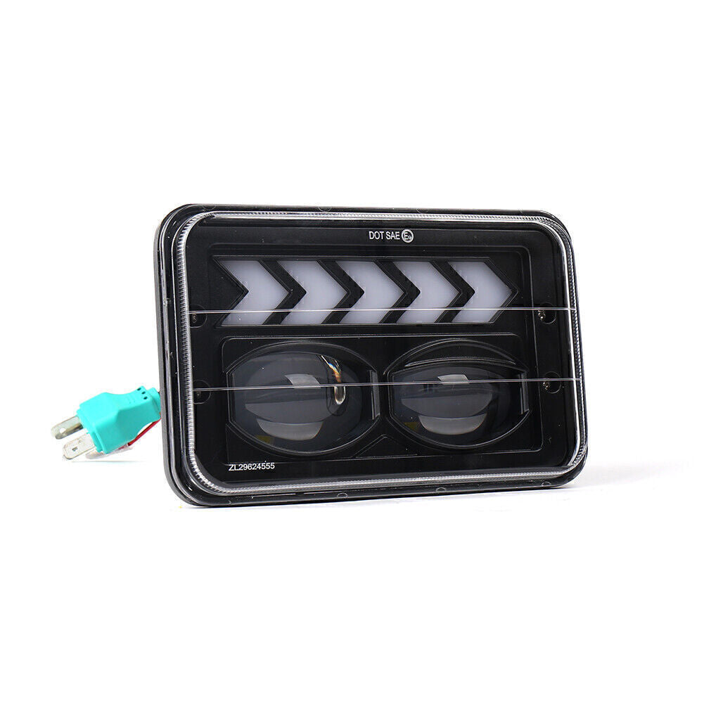 Car 4x6 LED Square Headlight Spot High Low Beamg for Offroad Truck for Wrangler