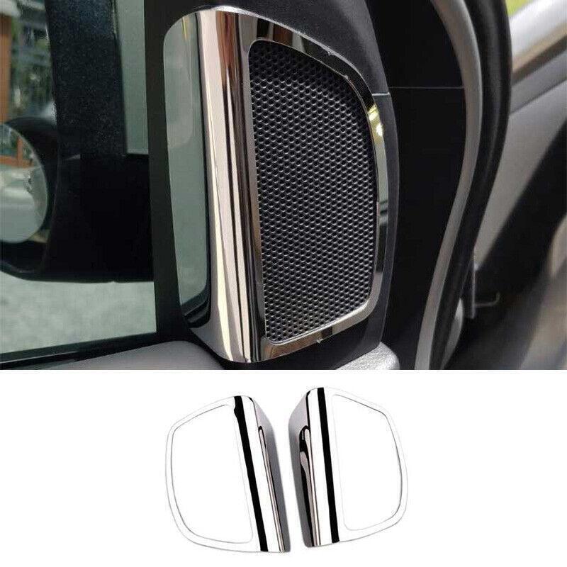 2X Chrome Steel A Pillar Speaker FrameMoulding Cover Trim for Ford Focus 12-2018
