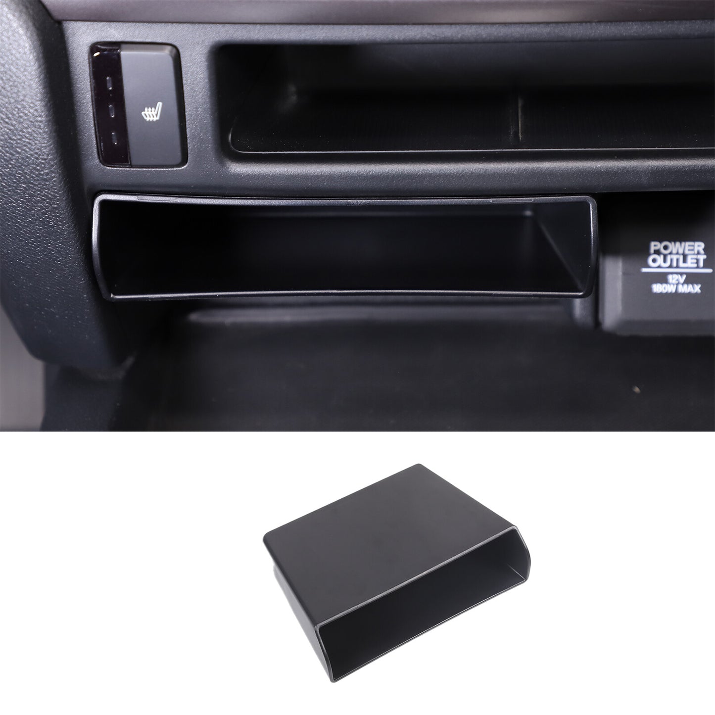 Soft carbon fiber driver's for seat storage box panel sticker for Toyota Tacoma 11-15