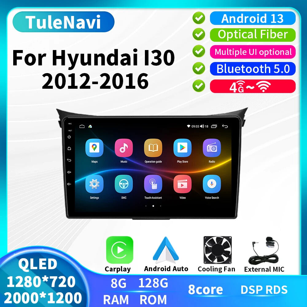 for Hyundai i30 for Elantra GT GPS Head Unit Car Auto Multimedia Radio Video Player