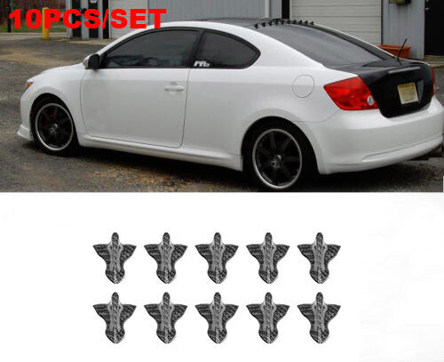 10x Shark Fin Wing Vortex Generator Diffuser Rear Roof Wing Spoiler Fit for Subaru