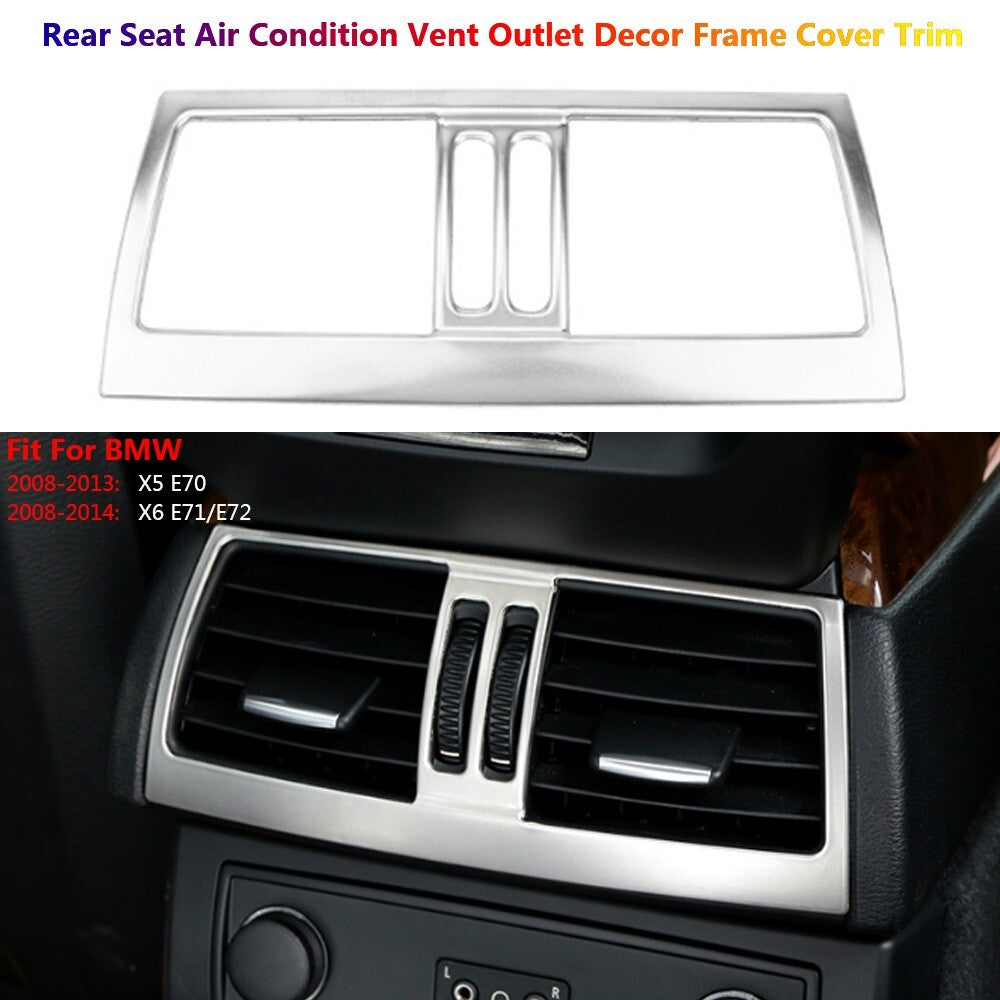 Applicable Stainless for BMW E72 Car Rear for Seat AC Air Vent Outlet Cover Trims