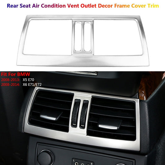 Applicable Stainless for BMW E72 Car Rear for Seat AC Air Vent Outlet Cover Trims