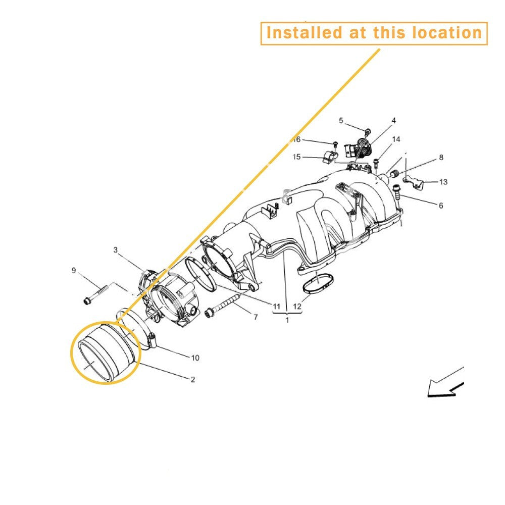 Intake manifold gasket for Maserati Ghibli for Levante Quattroporte - Equipment Manufacturer: 304167