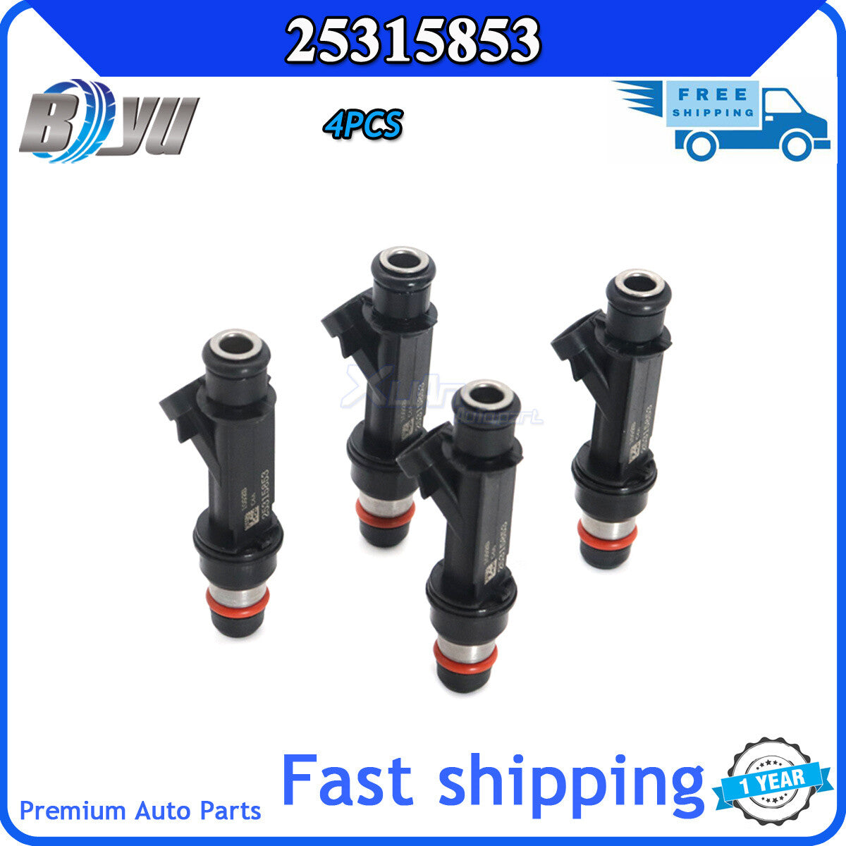 4-piece fuel injector nozzle set for Suzuki for Chevrolet Aveo 1.6L and for Opel for Pontiac 04-06 25315853