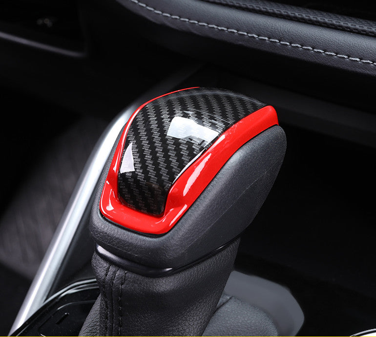Carbon Red Gear Shift Knob Molding Cover Trim For 2020-2022 Highlander for Toyota