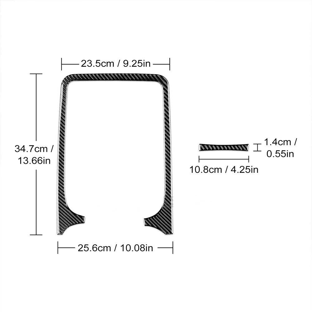 Black Center Control Console Sticker Carbon Fiber for Dodge Durango 2014-2020