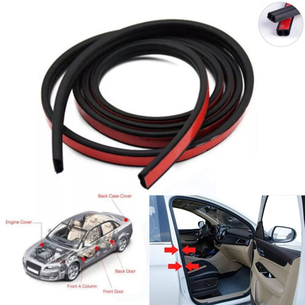 33FT B-Shape Rubber Car Door Seal Strip Trim Edge Guard Weatherstrip Universal