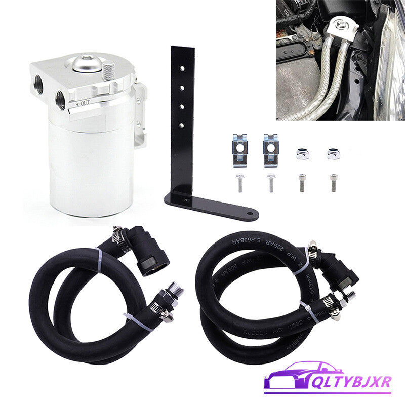 Oil Catch Can Kit for 11-21 for Ford F150 5.0L 18-20 Expedition JLT Aluminum Silver