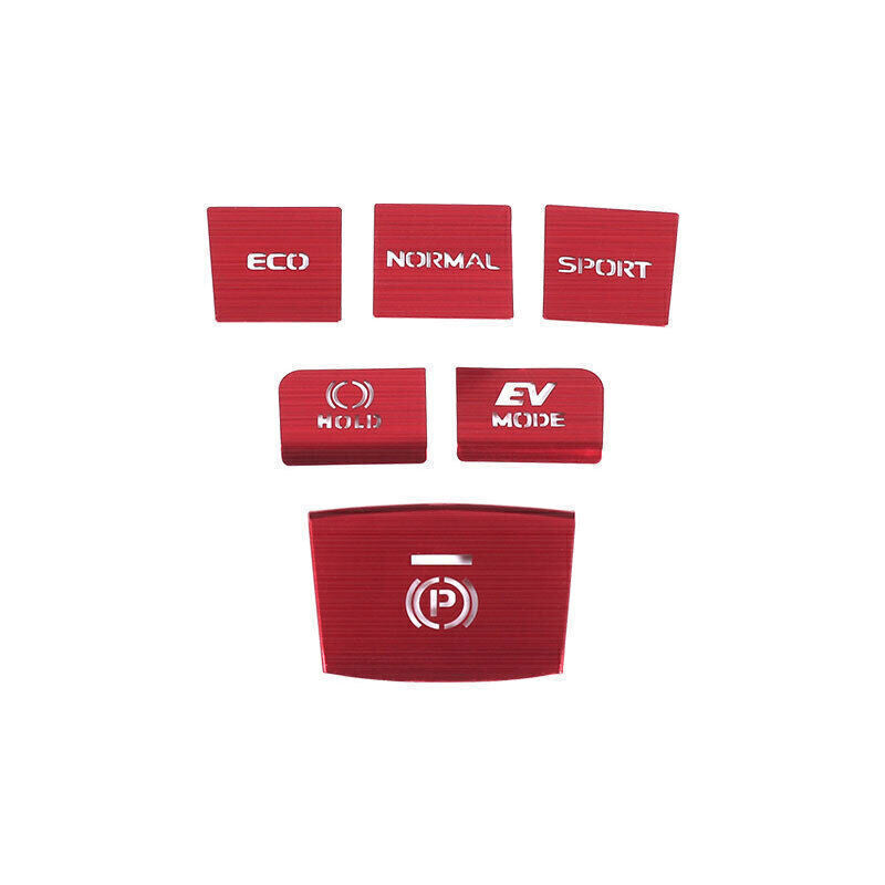 for Toyota for Camry 2018-2023 Red Alloy Center Console Gear Shift Button Sticker 6