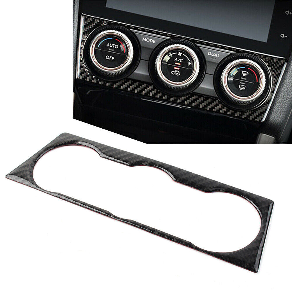 Carbon Fiber Central Console AC Switch Panel Trim For 2013-18 17 for Subaru Forester