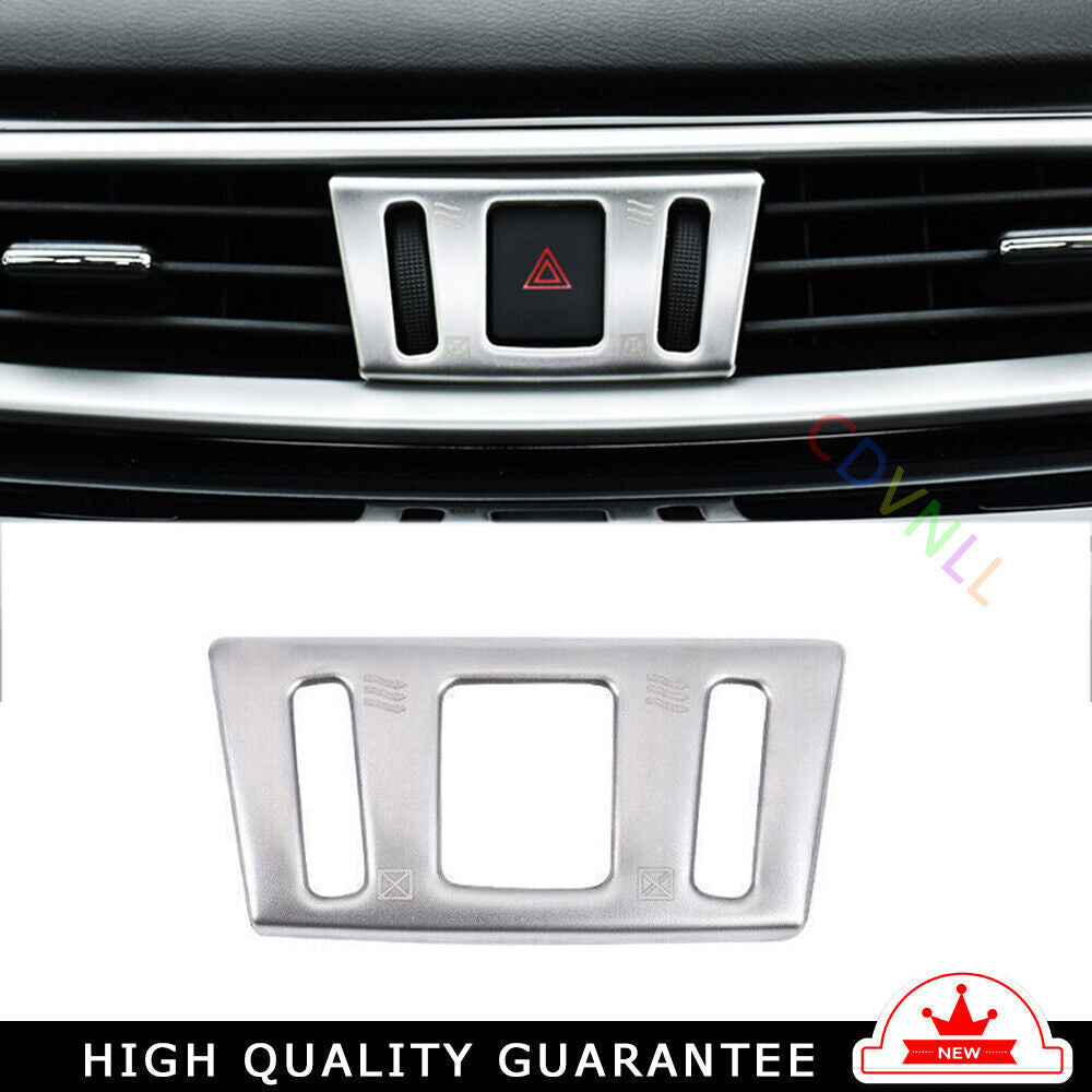 One-Click Startup Frame Cover Trim Fit for Nissan Murano 15-2021 Silver Steel
