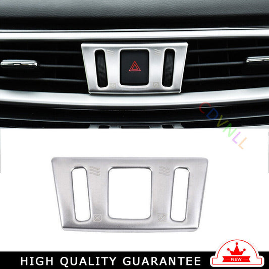 One-Click Startup Frame Cover Trim Fit for Nissan Murano 15-2021 Silver Steel