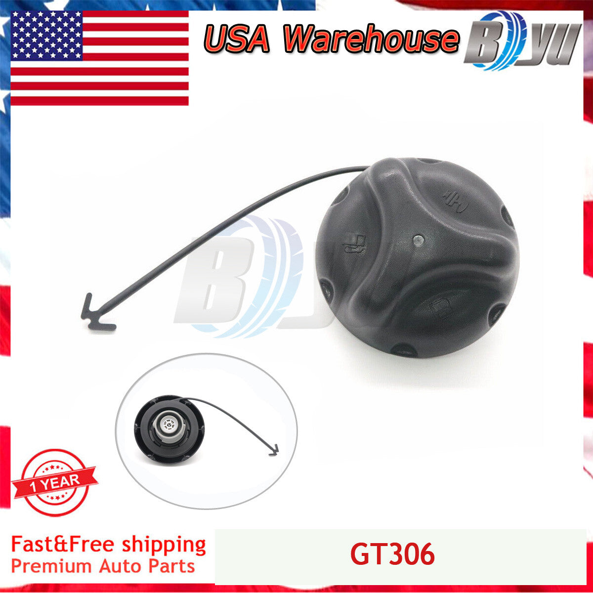 GT306 Gas Cap Fuel Filler Tank for HUMMER 04-07 H2 06-10 H3 09-10 H3T 25827646