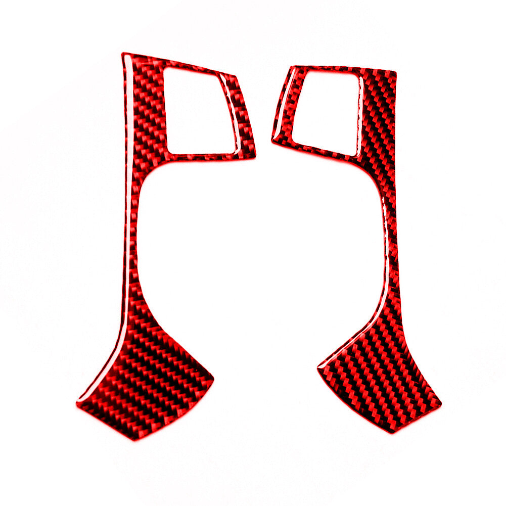 Carbon Fiber Steering Wheel Button Trim Cover for Dodge Journey 2009-2010 Red