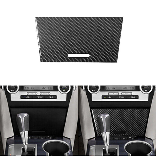 Carbon Fiber Center Console Storage Box Cover Trims for Toyota for Camry 2012-2014