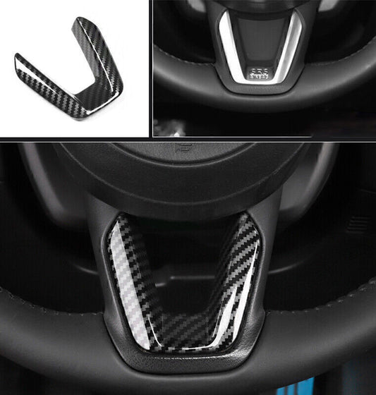 1P for Mazda CX-5 CX5 17-24 Carbon Fiber Steering Wheel U Type Sheet Cover Trim