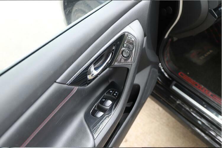for Nissan Teana Altima 2014-2018 Carbon ABS Window Lift Lock Panel Switch Trims