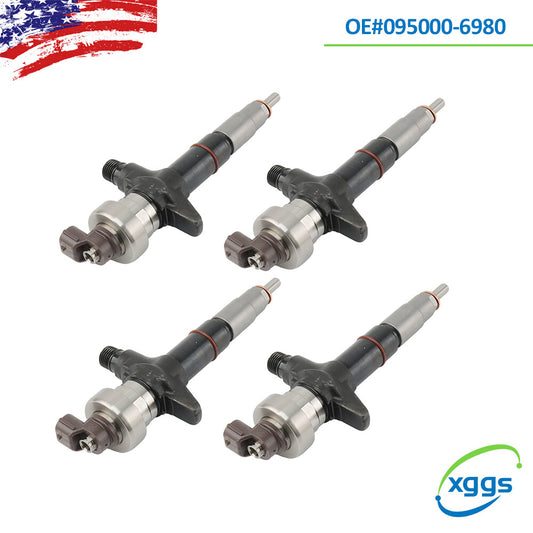 Set of 4 for Isuzu D-Max for Holden Rodeo 4JJ1 3.0L NEW 095000-6980 Fuel Injector