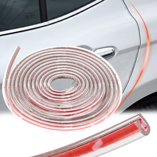 9.8' Car Door Edge Guard Strip Trim U Mold Protective Gasket Rubber Clear Car Part